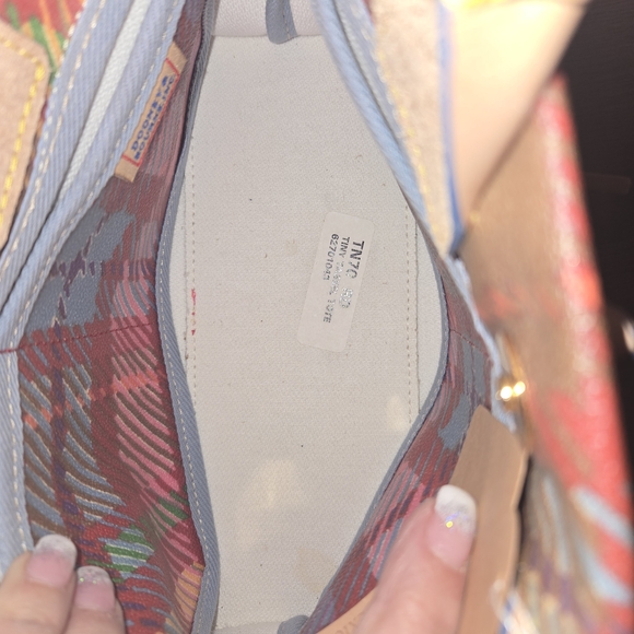 Dooney & Bourke Colorful Plaid Satchel With Dust Bag And C.O.A - Picture 3 of 7